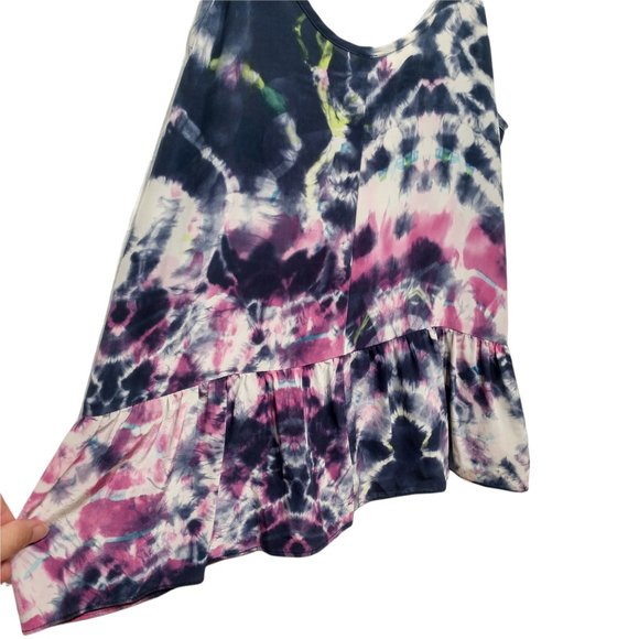 Eight Sixty Tie Dye Peplum Cami Tank Top Sz Small - Picture 6 of 12